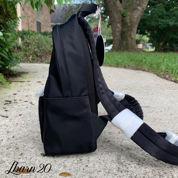 Kate Spade Cheshire Cat Disney X Black Nylon BackPack Alice in Wonderland Bag - Picture 6 of 14